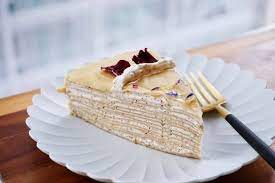 earl grey mille crepe cake pfannkuchentorte lebensmittel essen rezepte