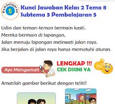 We did not find results for: Lengkap Kunci Jawaban Kelas 2 Tema 8 Subtema 3 Pembelajaran 5 Simple News Kunci Jawaban Lengkap Terbaru