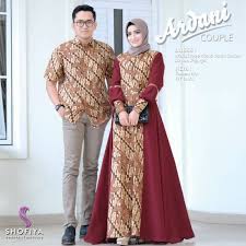 Trend couple batik 2019 maheswari vol 1 navy ori by shofiya. Gamis Batik Couple Ardani Original 100 Shofiya Shopee Indonesia