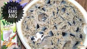 Dalam baskom, campurkanlah daun cincau dengan air matang. How To Make Cha Bang Ang Es Cincau Gula Merah Youtube