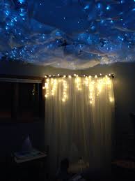 Little Girls Room With Reading Nook And A Cloudy Starry Night Sky Starry Night Bedroom Bedroom Themes Bedroom Night