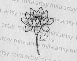 Water lily larkspur july birth flower tattoo. Mpif Dtmsvs91m
