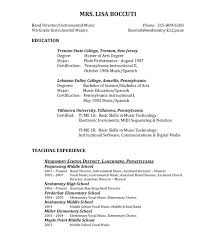 resume writing for music educators