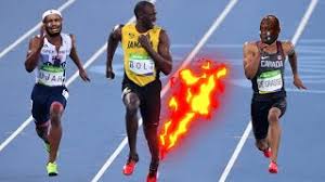 Canadian andre de grasse took the top step of the podium in tokyo in a test. Usain Bolt Joke With Andre De Grasse Before Crossing The Finish Line In 200m Rio 2016 Youtube