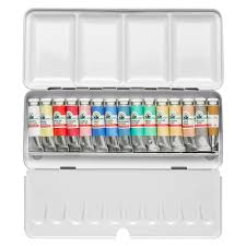 As you ready your materials, the water will soften the watercolor cakes, preparing them for use. Watercolours Tubes Or Pans Old Holland Classic Colours