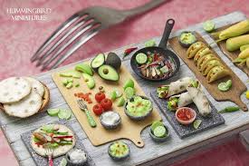 Scale Miniature Mexican Food By Hummingbird Miniatures Mini Essen Ton Essen Miniaturen Aus Modelliermasse