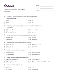 Tahun ini merupakah tahun kemerdekaan malaysia yang ke……. Kuiz Kemerdekaan Kelab Rukun Negara Print Quizizz