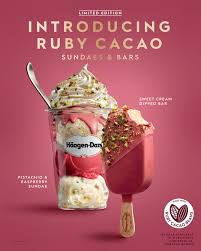 About 2.5 servings per container: Tckled Pink About Haagen Dazs Limited Edition Ruby Cacao Collection