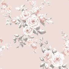 Pink floral in all categories. Catherine Lansfield Canterbury Floral Wallpaper Blush Muriva 165504