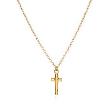 0 out of 5 stars, based on 0 reviews. Small Yellow Gold Cross Necklace Under The Rose