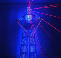 LED Laser Robot Costume - Programmable Light Suit, David Robot Style, Stage  Performance Outfit, Futuristic LED Clothing, Party Wear