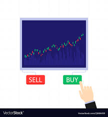 Business Candlestick Chart Buy And Sell Buttons