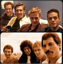 Bohemian Rhapsody Actors From The Film And The Real Mccoy Queen Movie Queen Meme Queen Freddie Mercury