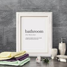 A white and black bathroom is a great choice. Wall Art Canvas Nordic Posters Print Funny Bathroom Definition Quote Painting Black White Bathroom Signs Wall Picture Home Decor Nordic Wall Decor