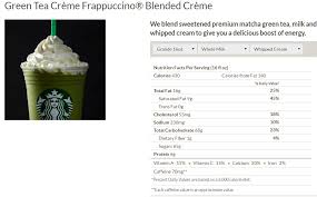 Green Tea Frappuccino Nutrition Free Delivery Www Workscom Com Br