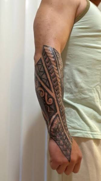 Maori Spearhead Pattern Tattoo