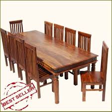 Rustic 10 Seat Dining Room Table Chair Set Large Solid Wood Furniture Large Dining Room Table Family Dining Table Rustic Dining Room Chairs