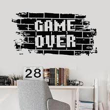 Maybe you would like to learn more about one of these? Game Over Wall Decal Bricks Gaming Teens Boys Bedroom Play Room Video Games Home Decor Door Window Vinyl Stickers Mural 1503 Wall Stickers Aliexpress