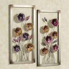 Charming Floral Metal Framed Wall Art Set Floral Metal Wall Art Flower Wall Art Framed Wall Art Sets