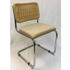 Breuer Metal Chair W Cane Seat Back Restaurant Furniture Warehouse Solid Wood Dining Chairs Metal Chairs Dining Chairs