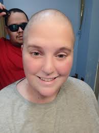 Hope this is ok to post but this brave young lady shaved her beautiful  locks off in support of her niece ! She is hoping to raise as much as  possible for