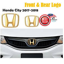This honda city is a 2020 model. 2 Pcs Honda City 2017 2018 2019 Gold Type R Front Rear Logo Badge Emblem Shopee Malaysia