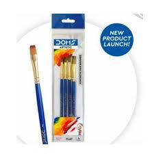 Best selling synthetic oil brushes. Flat Doms Artistic Synthetic Hair Brush Round Rs 60 Set Haji Abdul Salam Traders And Stationary Private Limited Id 23222103930