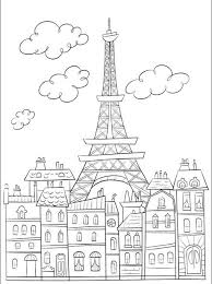Hundreds of free printable coloring pages to print out and color. The Eiffel Tower Coloring Page
