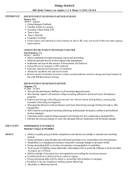 Recruitment Business Partner Resume Samples Velvet Jobs