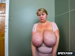 Image of huge macromastia breasts with large aerolas, worlds largest and  most saggy breasts hanging out -spicy.porn