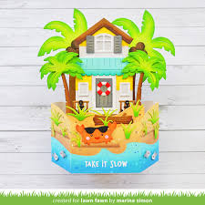 LAWN FAWN: Build a House Beach Add-on