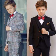 Black Winter Boys Wedding Suits Bow Tie 2019 Boys Wedding Suits Kids Dress Boys Wedding Dress For Boys