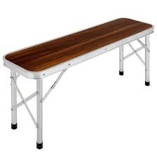 ensemble table pliante valise 2 bancs camping aluminium bois pique nique jardin terrasse voyage pliable hightechnology achat vent table pliante bancs table