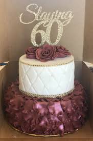 This idea of 60th birthday cake is one of the most adorable idea among different 60th birthday party ideas for mom. Burgundy Ruffled Cake 90th Birthday Cakes 70th Birthday Cake Bling Birthday Party