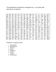 Cara untuk memperbaiki kualiti udara cari nombor telefon melalui nama cari persamaan pembahagi dua sama serenjang carta kehadiran kelas abad 21 cara untuk menjadi pelajar cemerlang dalam islam cari perkataan tersembunyi sekolah rendah cara untuk memartabatkan bahasa melayu di peringkat antarabangsa cari perkataan tersembunyi merdeka cari perkataan. Cari Perkataan Tersembunyi Sains Sekolah Rendah