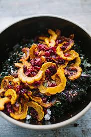 Harvest Salad With Delicata Squash And Kale By Theyearinfood Salad Squash Kale Harvest Healthy Food Recipes Whole Food Recipes