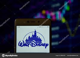 Walt Disney Logo Seen On The Smartphone Stock Editorial