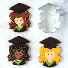 Lilaloa S Female Graduate Cookie Cutter Ann Clark Graduation Cookies Sugar Cookies Decorated Cookie Decorating