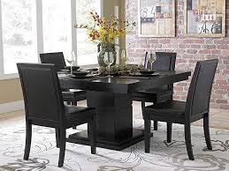 Cicero 5 Piece Dining Table Set By Home Elegance In Black Review Pedestal Dining Room Table Black Dining Room Table Black Dining Room Sets