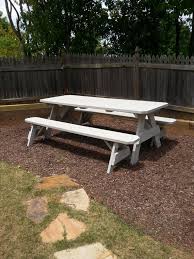 8 Ft Distressed Picnic Table 375 Without Detached Seating 475 With Detached Seating You Customize To Your Ow Picnic Table Outdoor Picnic Tables Picnic