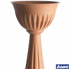 Vaso Colonna Calice Alba Terracotta Per Giardino Terrazzo Balcone Posacenere Bakaji