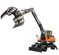 Bale Grab Excavator Machine Material Handling Equipment Cotton Grapple  Loader