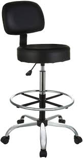 Amazonbasics Multi Purpose Adjustable Drafting Spa Bar Stool With Foot Rest And Wheels Black Bifma Certified In 2020 Drafting Chair Artist Chair Office Chair
