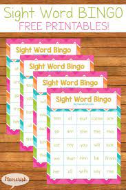 My Son Is Finishing Up His Year Of Pre K And One Thing They Have Been Working On Is Sight Words I Ca Sight Words Kindergarten Word Bingo Teaching Sight Words