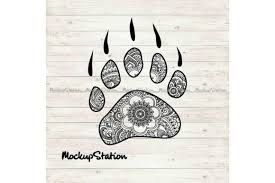 Download Bear Paw Mandala Graphic By Mockup Station Creative Fabrica