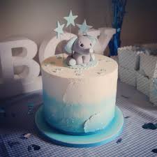 Ombre Blue Baby Shower Cake Baby Elephant Baby Animals Elephant Baby Shower Cake Blue Baby Shower Cake Baby Shower Cakes For Boys