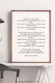 Ralph Waldo Emerson Quote Print He Is Rich Who Owns The Day Etsy In 2020 Emerson Quotes Ralph Waldo Emerson Quotes Quote Prints