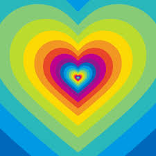 Rainbow lines background neon laser. Unpolished Visual Artist Who Probably Comes From Mars Heart Gif Rainbow Heart Heart Overlay