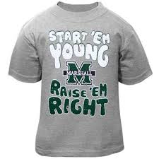 Marshall Thundering Herd Infant Start Em Young T Shirt Ash Marshall Thundering Herd Young T Marshall Thundering Herd Football