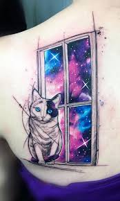 Stunning Watercolor Tattoos By Adrian Bascur Cat Tattoo Designs Watercolor Galaxy Tattoo Galaxy Tattoo